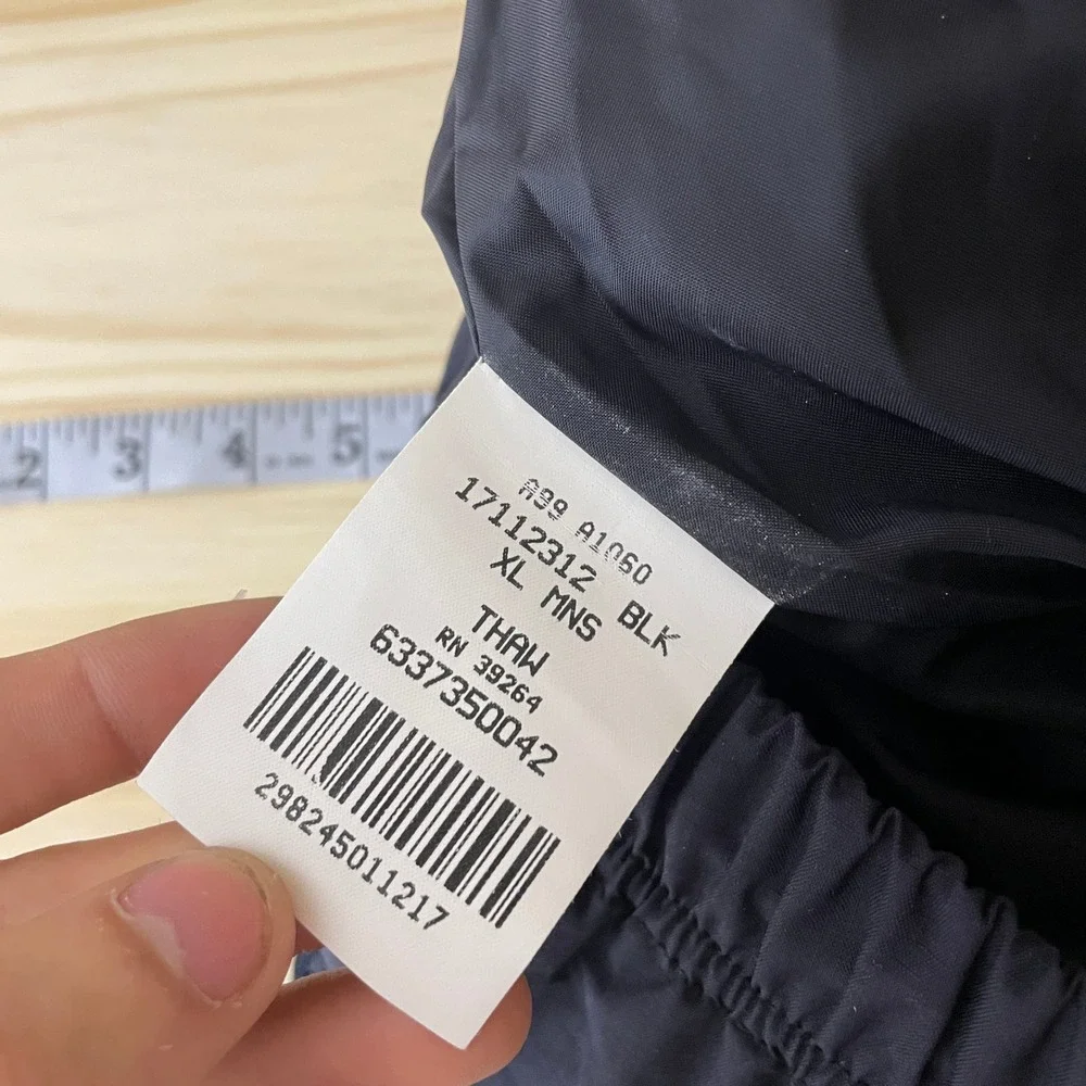 REI Elements Rain Pants Mens XL Black Waterproof Outdoor Hiking Zip Leg Lined